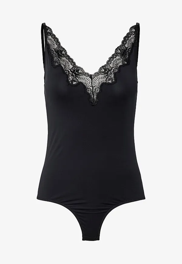 pieces - Body pcLili SL Lace - Svart
