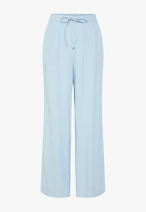 pieces - Byxor pcPia HW Wide Pants Wvn - Blå