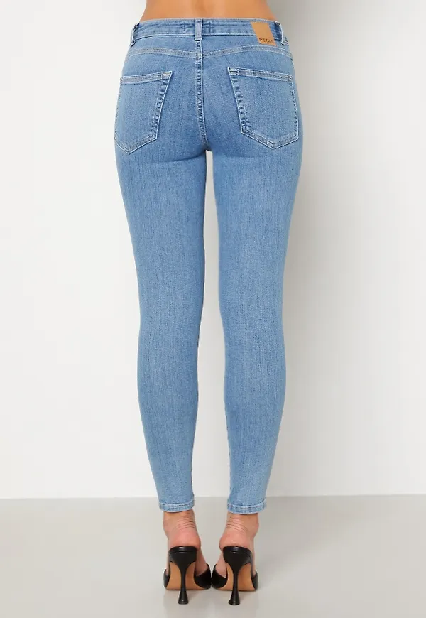 Pieces Delly Skinny MW Medium Blue Denim S