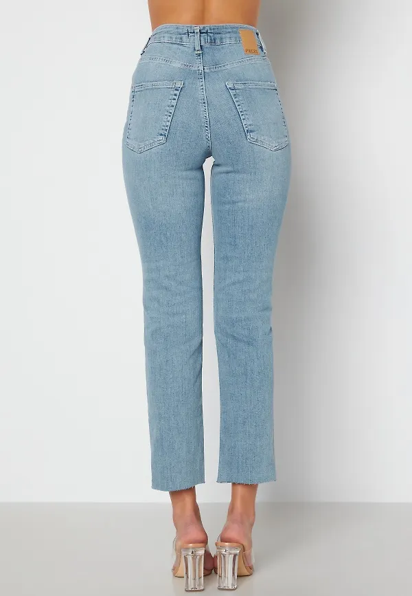 Pieces Delly Straight HW Jeans Light Blue Denim L
