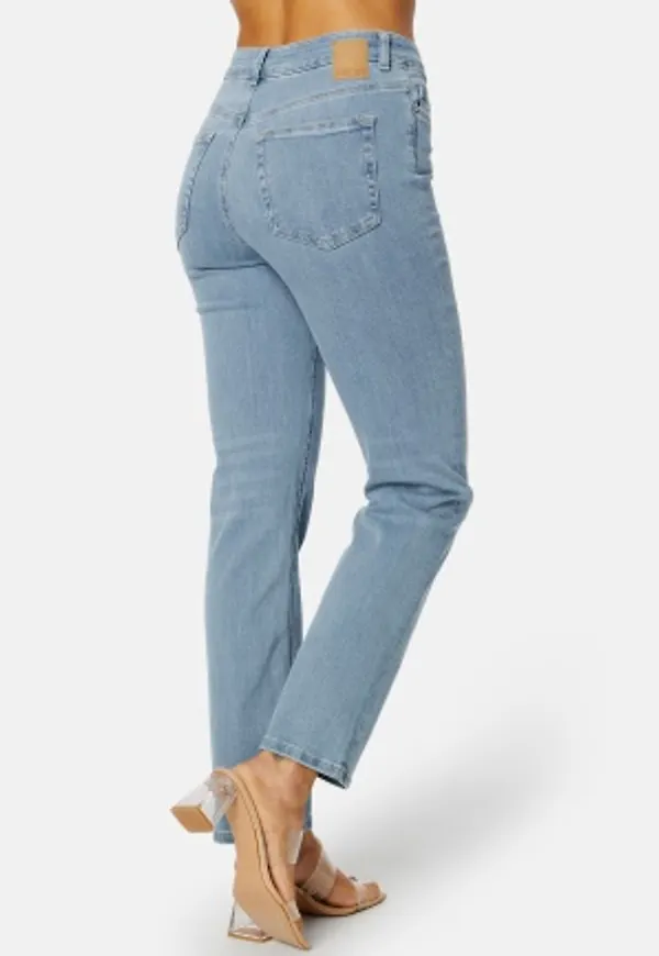 Pieces Delly Straight MW Ankle Light Blue Denim XL/32