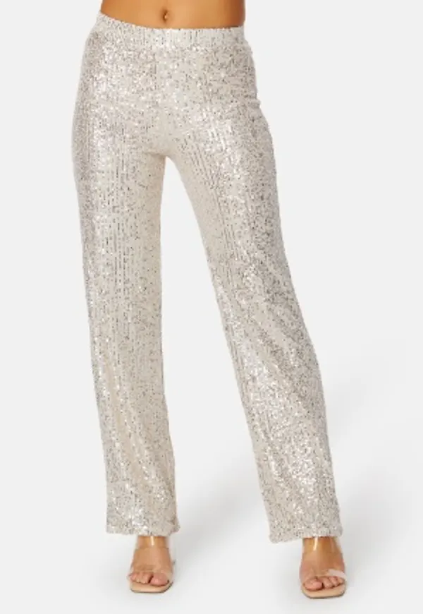 Pieces Delphia HW Wide Pant Silver XS