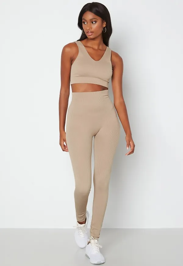 Pieces Elise Yoga Leggings Silver Mink L/XL