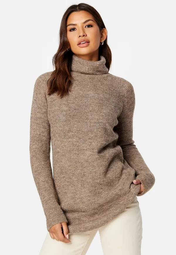 Pieces Ellen LS Long Knit Fossil L