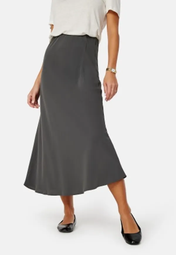 Pieces Franan HW Midi Skirt Magnet XL
