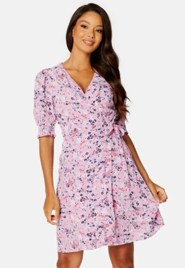 Pieces Gertrude 2/4 Dress Prism Pink AOP:Flowe XS