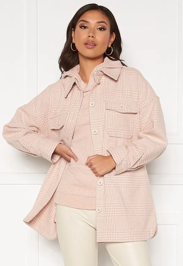 Pieces Gwyneth Overshirt Jacket Rose Cloud L