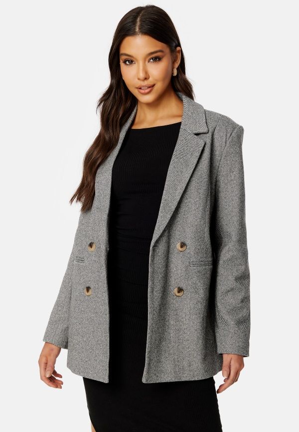 Pieces Haven LS Blazer Jacket Black Detail:Melange L