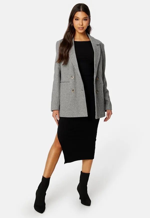 Pieces Haven LS Blazer Jacket Black Detail:Melange S