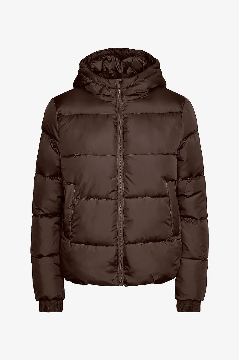 pieces - Jacka pcBee New Short Puffer Jacket BC - Brun