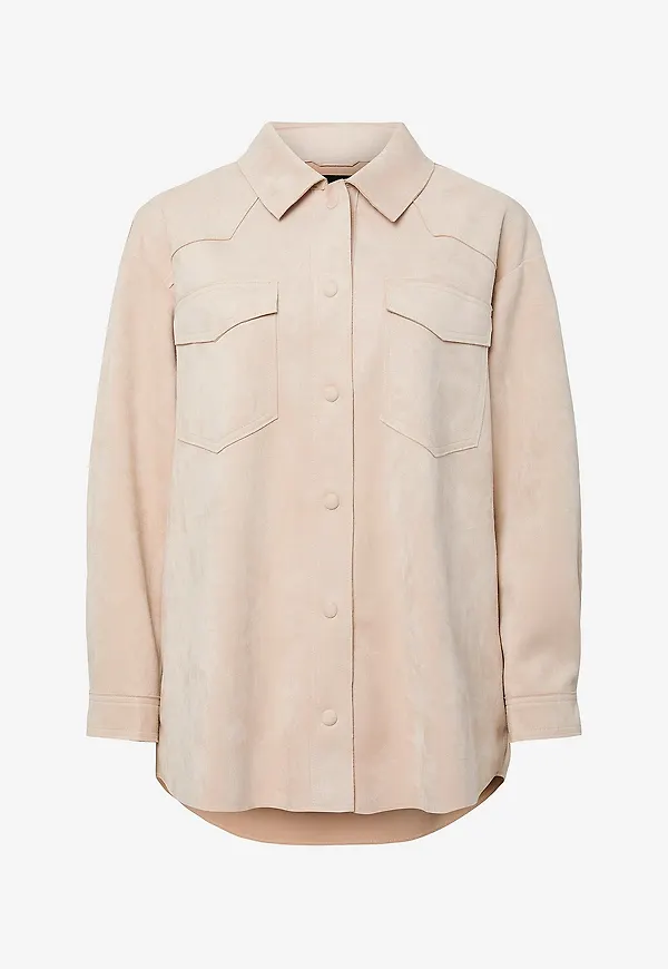 pieces - Jacka Pcbodil Brushed Shacket - Grå