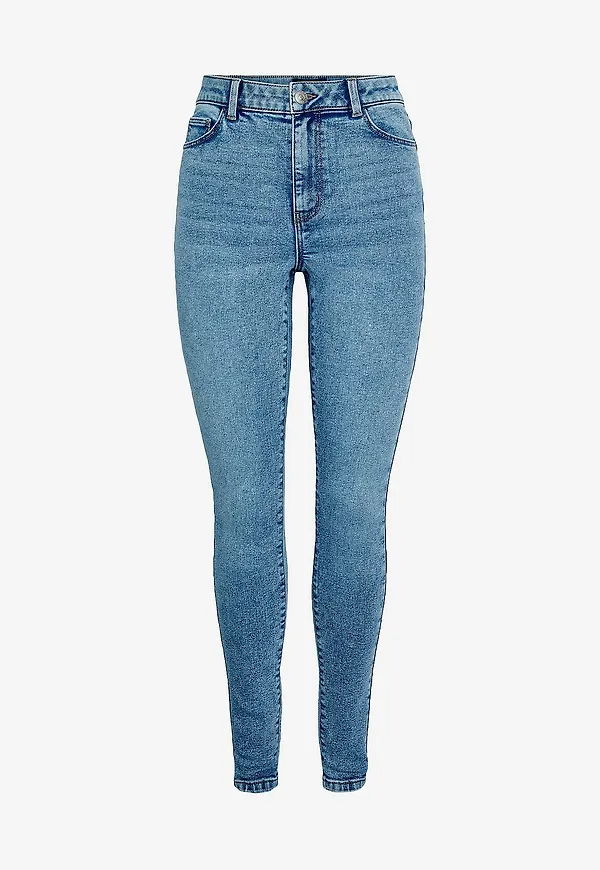 pieces - Jeans pcDana HW Skinny - Blå