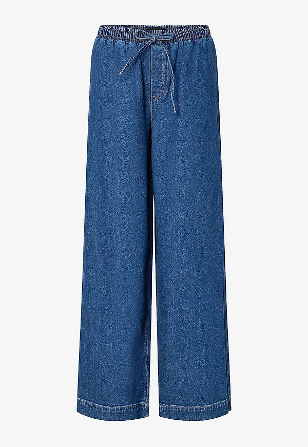 pieces - Jeans pcSilke MW Pull UP - Blå