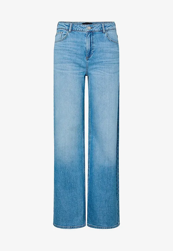 pieces - Jeans pcSilke MW Wide - Blå