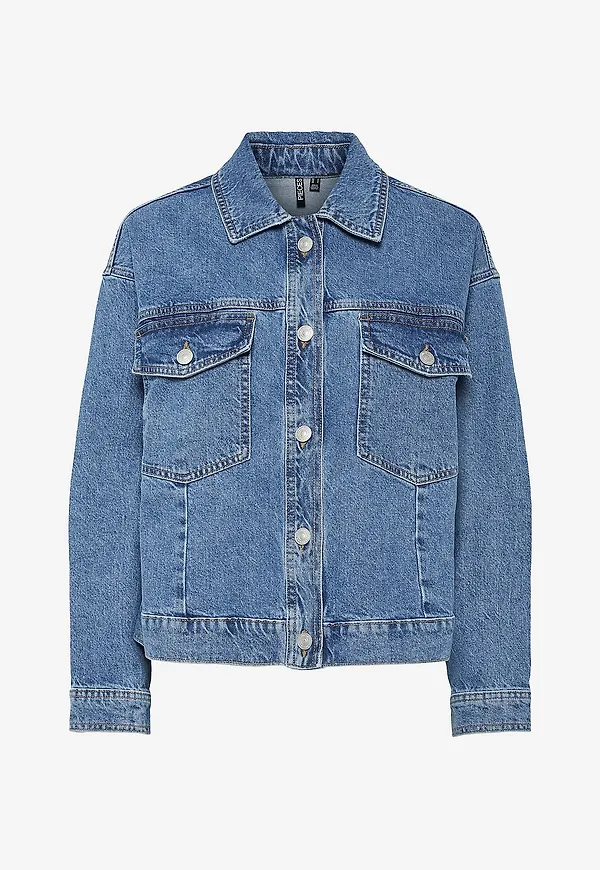 pieces - Jeansjacka pcElma Denim Jacket - Blå