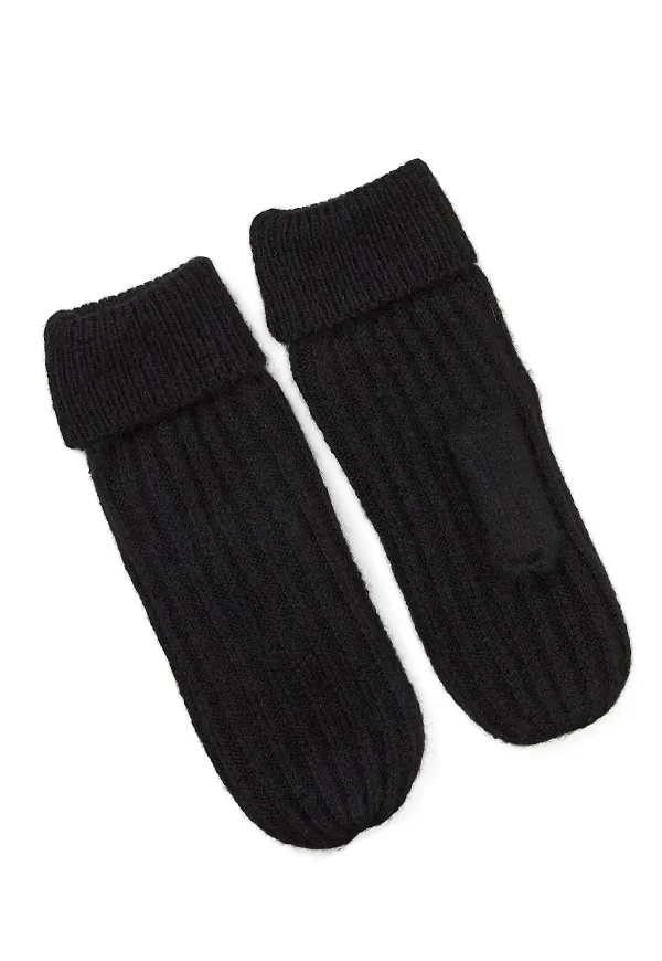 Pieces Jeslin Wool Mittens Black One size