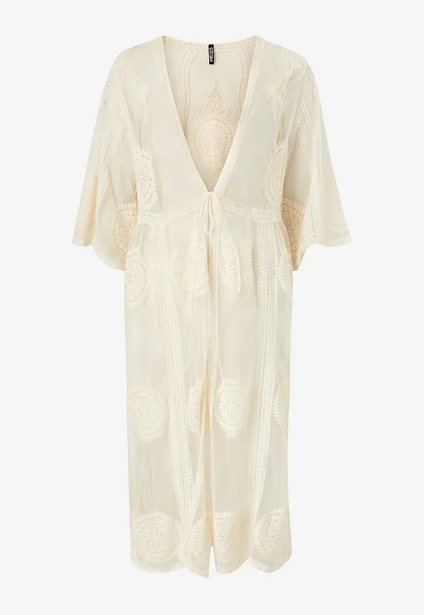 pieces - Kaftan pcAida Kaftan Sww - Vit