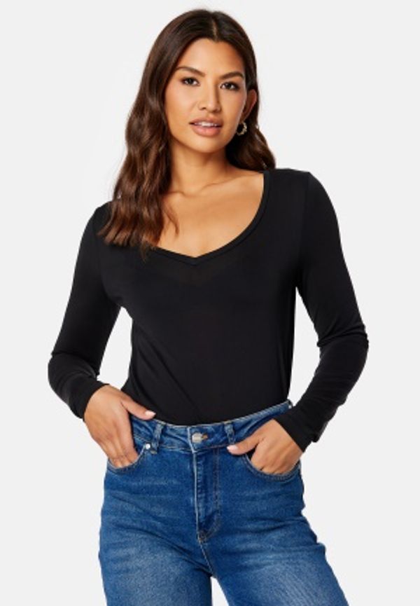Pieces Kamala New LS Top Black L