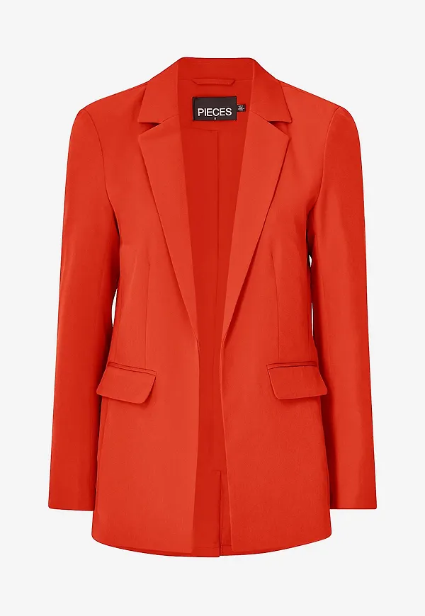pieces - Kavaj pcBozzy LS Loose Blazer - Röd