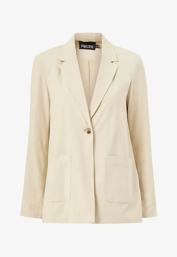 pieces - Kavaj pcVinsty Linen Blazer - Beige