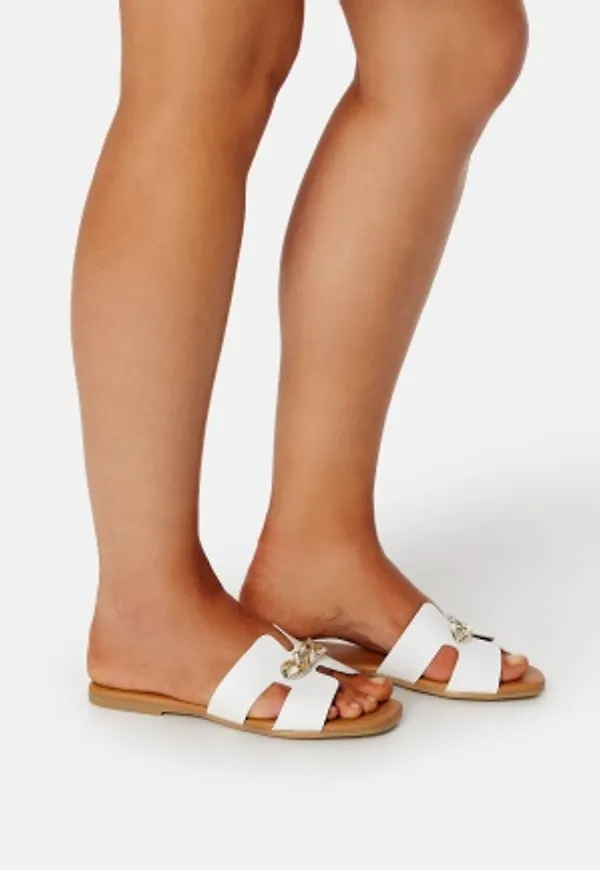 Pieces Kenly Leather Sandal Bright White 41