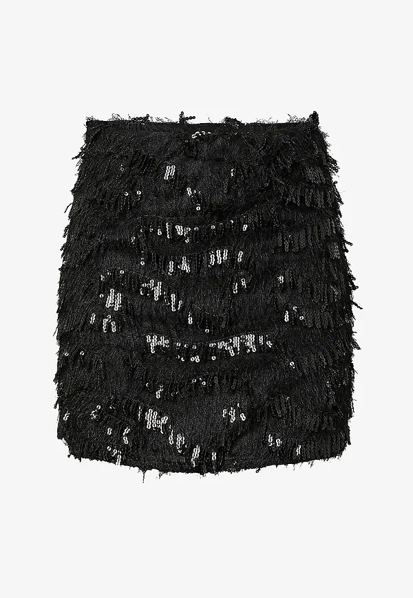 pieces - Kjol pcErun HW Short Skirt Jrs BC - Svart