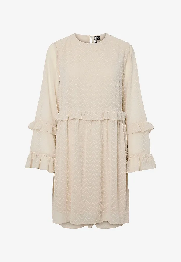 pieces - Klänning pcBabette LS Dress - Grå
