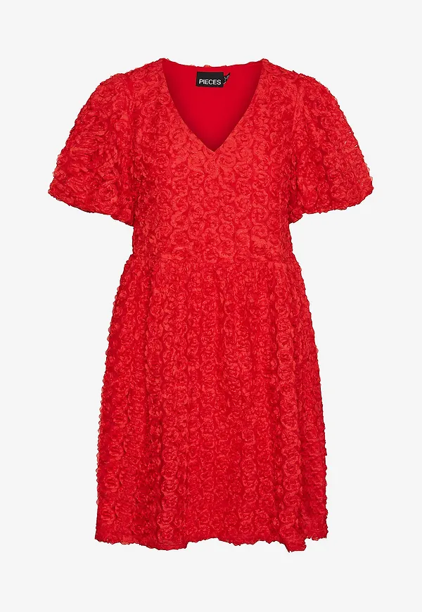 pieces - Klänning pcNolia SS Dress - Röd