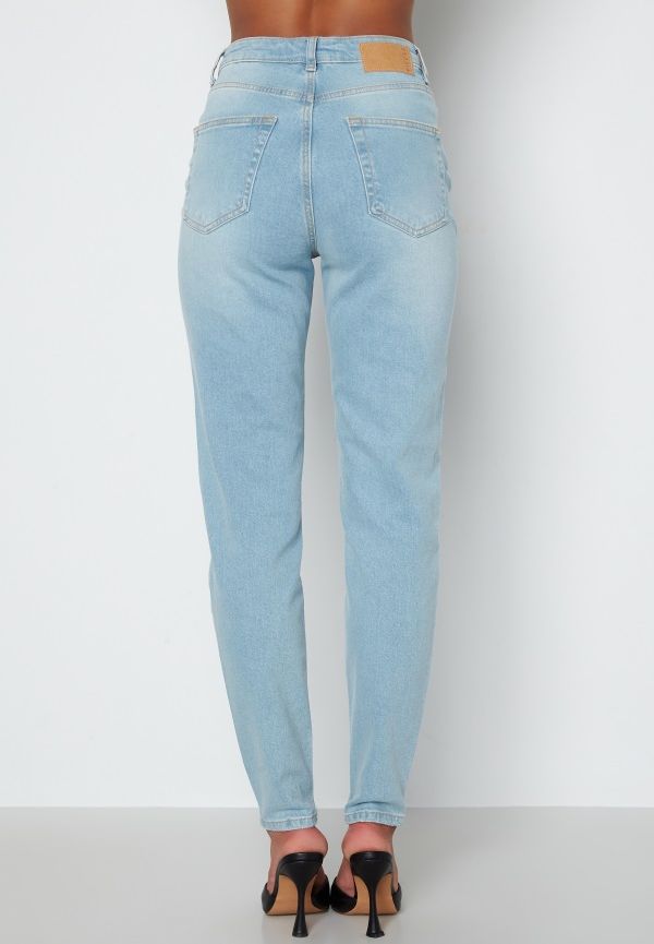 Pieces Leah Mom HW Ankle Light Blue Denim XS