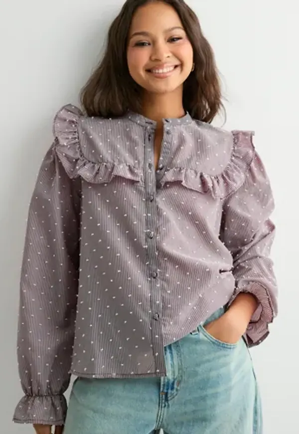 Pieces - Lila - Pcjennya Ls Shirt Wvn