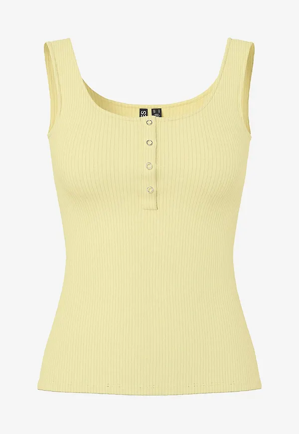 pieces - Linne pcKitte Tank Top - Gul
