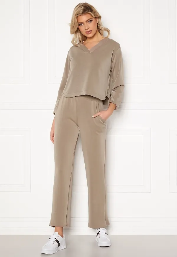 Pieces Lise HW Wide Pant Cinder M