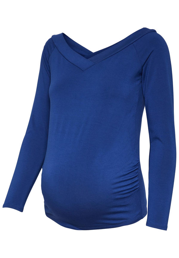 Pieces Maternity T-shirt 'Malvia' mörkblå