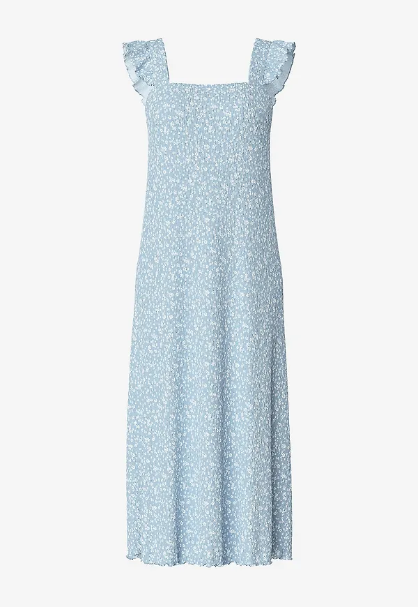 pieces - Maxiklänning pcFlora Strap Flounce Dress Jrs BC - Blå