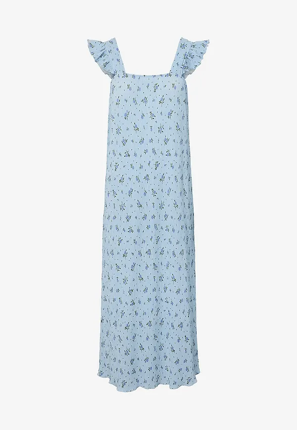 pieces - Maxiklänning pcFlora Strap Flounce Dress Jrs BC - Blå