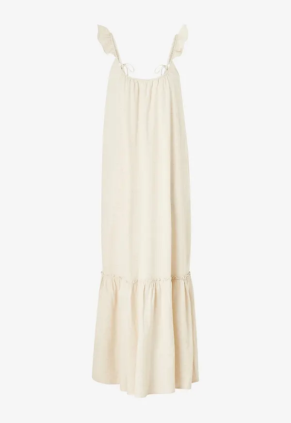 pieces - Maxiklänning pcKalou SL Ankle Dress - Beige