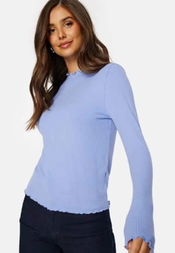 Pieces Nicca LS Top Hydrangea XS