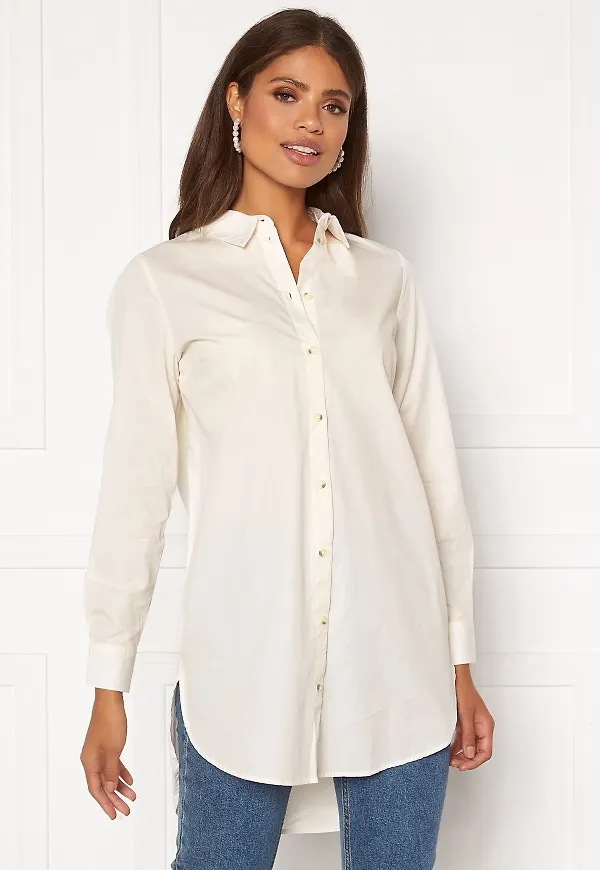 Pieces Noma LS Long Shirt Cloud Dancer XS