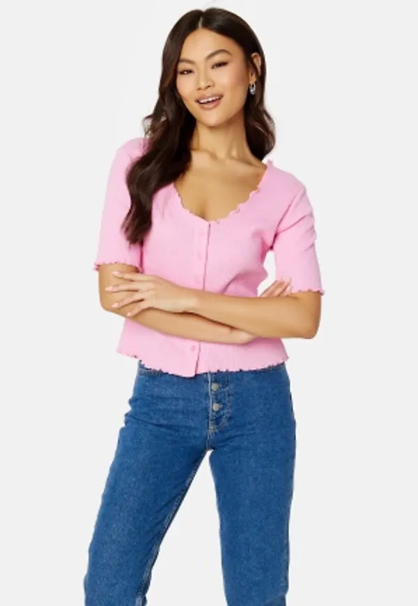 Pieces Nukisa SS Cardigan Begonia Pink XL