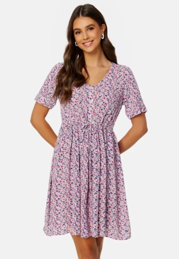 Pieces Nya SS Dress Paisley Purple AOP:F M