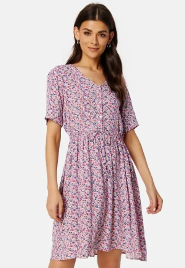 Pieces Nya SS Dress Paisley Purple AOP:F XL