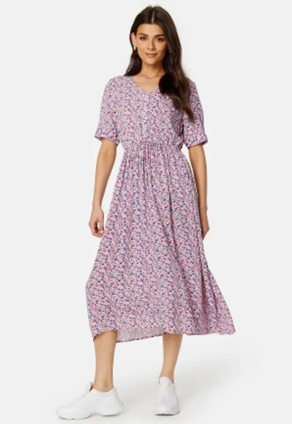 Pieces Nya SS Midi Dress Paisley Purple AOP:F XL