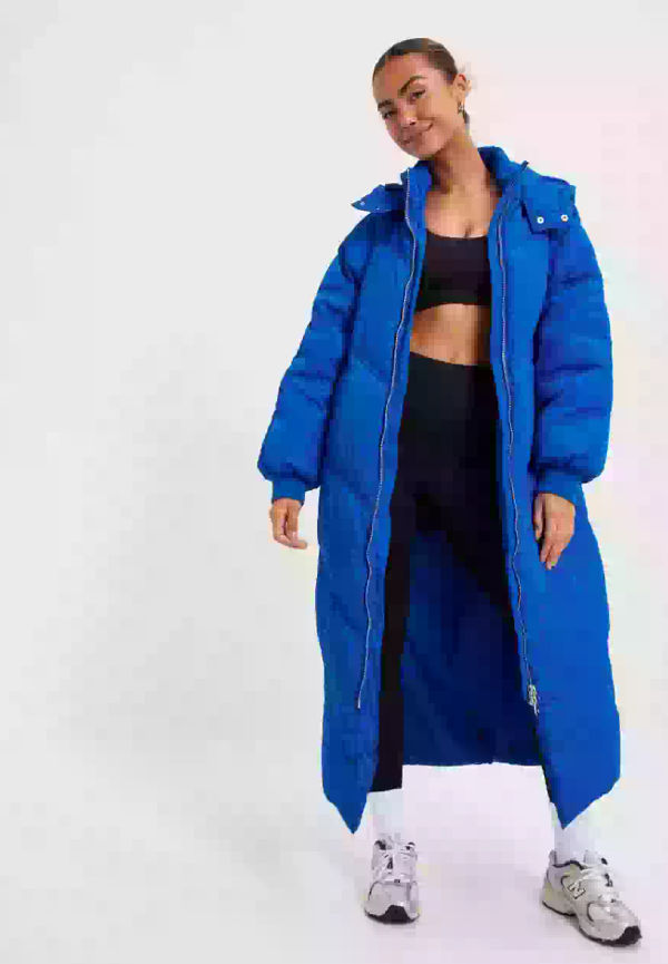Pieces Pcfelicity Long Puffer Jacket Långa jackor Princess Blue