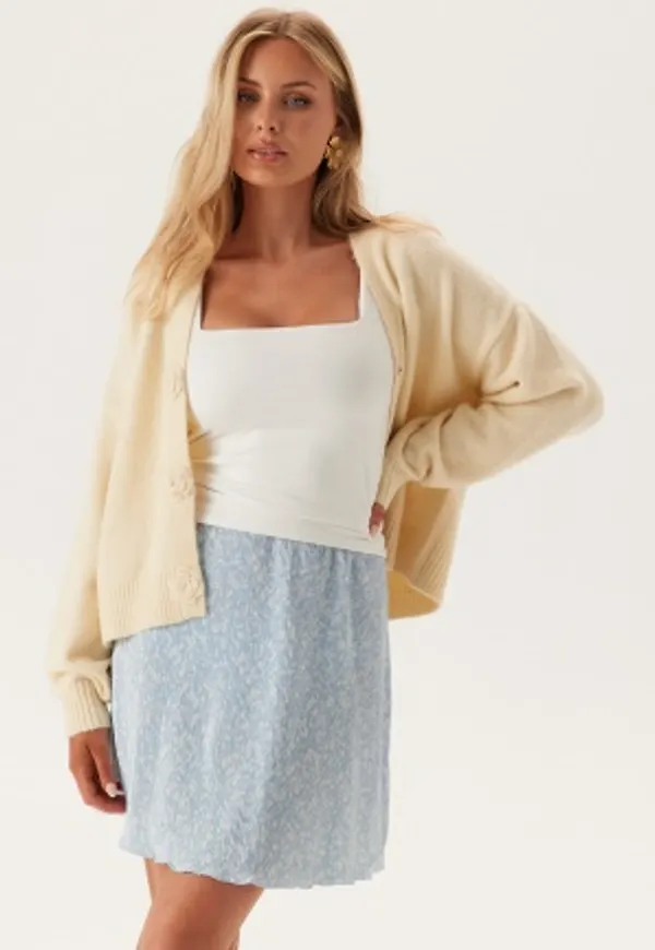 Pieces Pcflora Hw Short Skirt Cashmere Blue Aop:small Flower XS