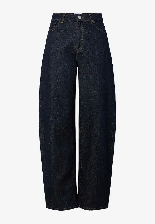 pieces - pcGrace MW Barrel Ank Jeans - Blå