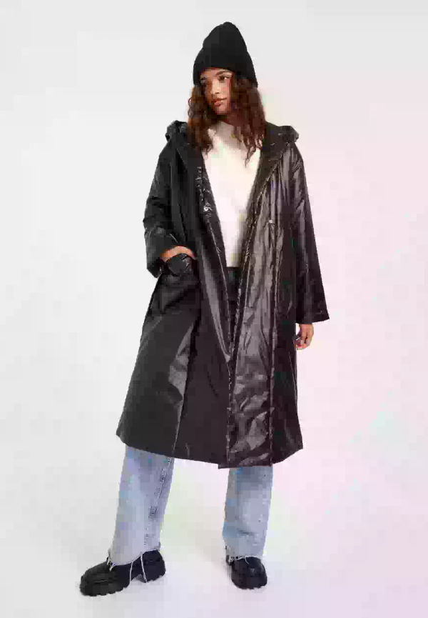 Pieces Pcholly Long Jacket D2D Dmo Höstjackor & Vårjackor Black