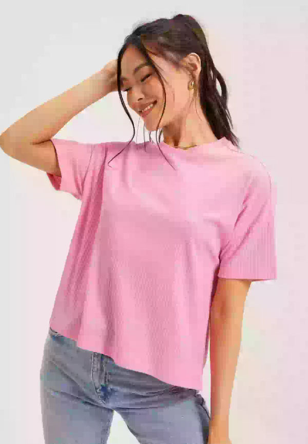 Pieces Pcmibbi Ss Oversized Tee D2D T-shirts Prism Pink