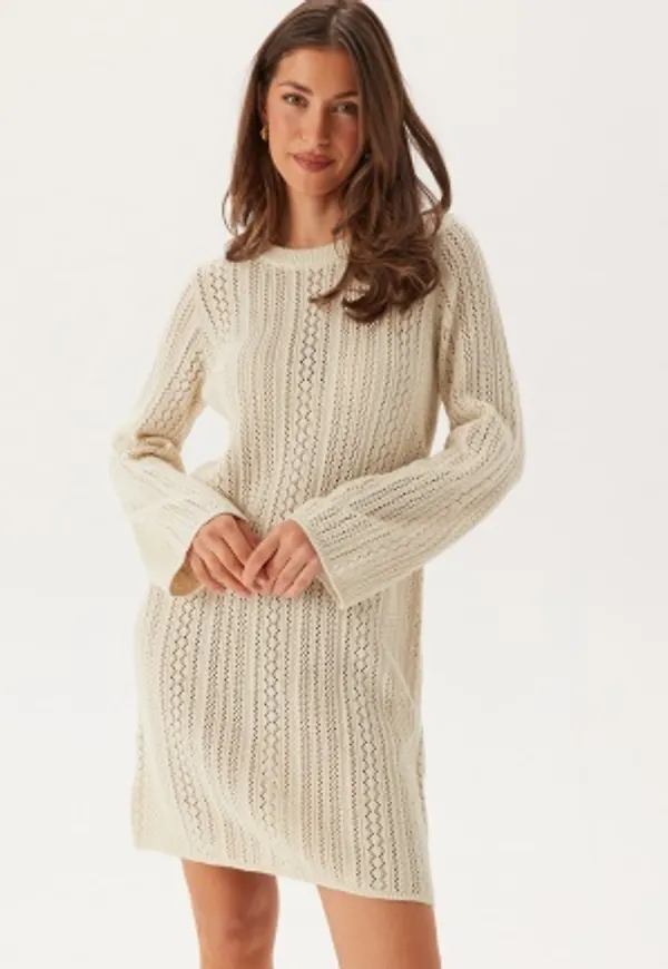 Pieces Pcnuka Ls O-neck Knit Dress Birch XS
