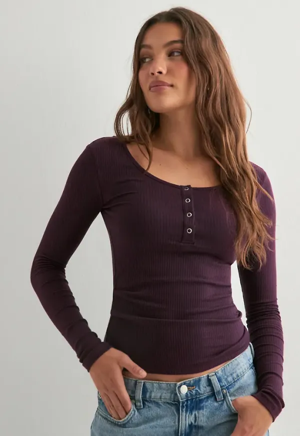 Pieces - Röd - Pckitte Ls Top Noos Bc
