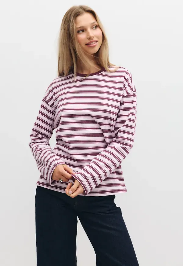 Pieces - Röd - Pcsadie Ls Top Noos